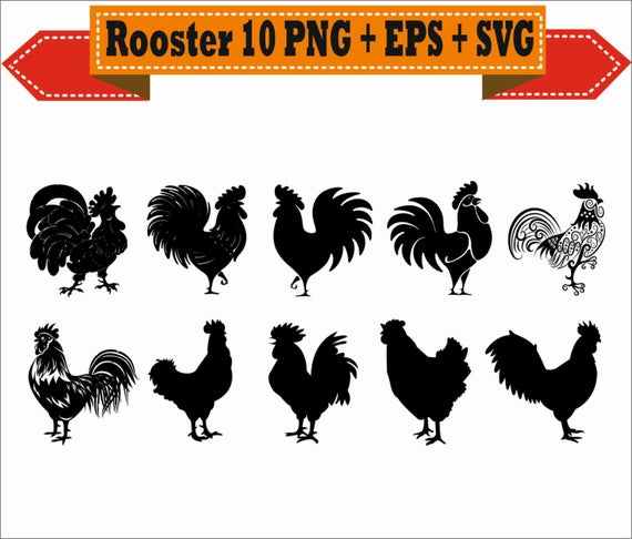 Rooster Year Cock Farm Animal Chicken Silhouette Vector Etsy 570x486 Rooster Year Cock Farm Animal Chicken Silhouette Vector Etsy