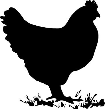 368x383 Chicken Hen Roosters Silhouette Sillouettes Rooster Silhouette