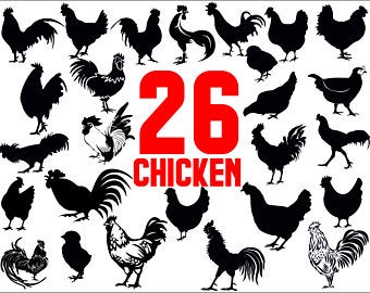 340x270 Chicken Vector Art Etsy