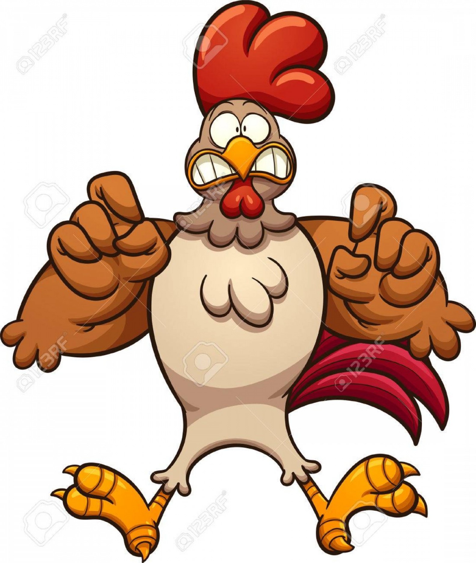 1584x1872 Photostock Vector Scared Cartoon Chicken Vector Clip Art