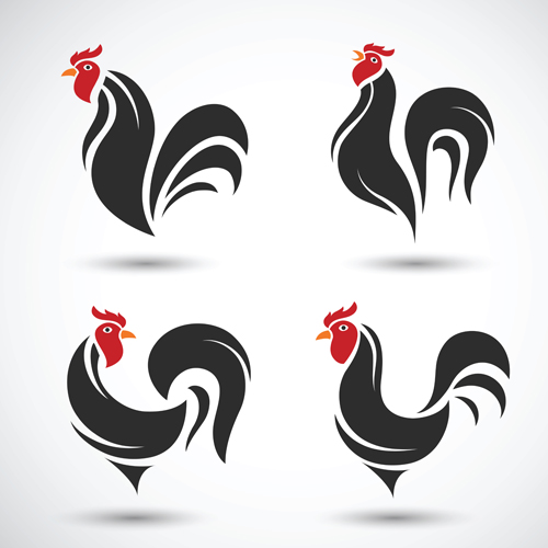 500x500 Creative Chicken Logos Vector Design Free Download