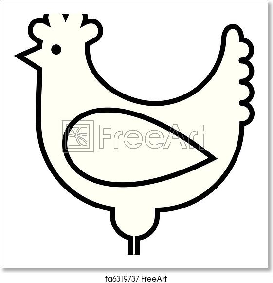 561x581 Free Art Print Of Chicken