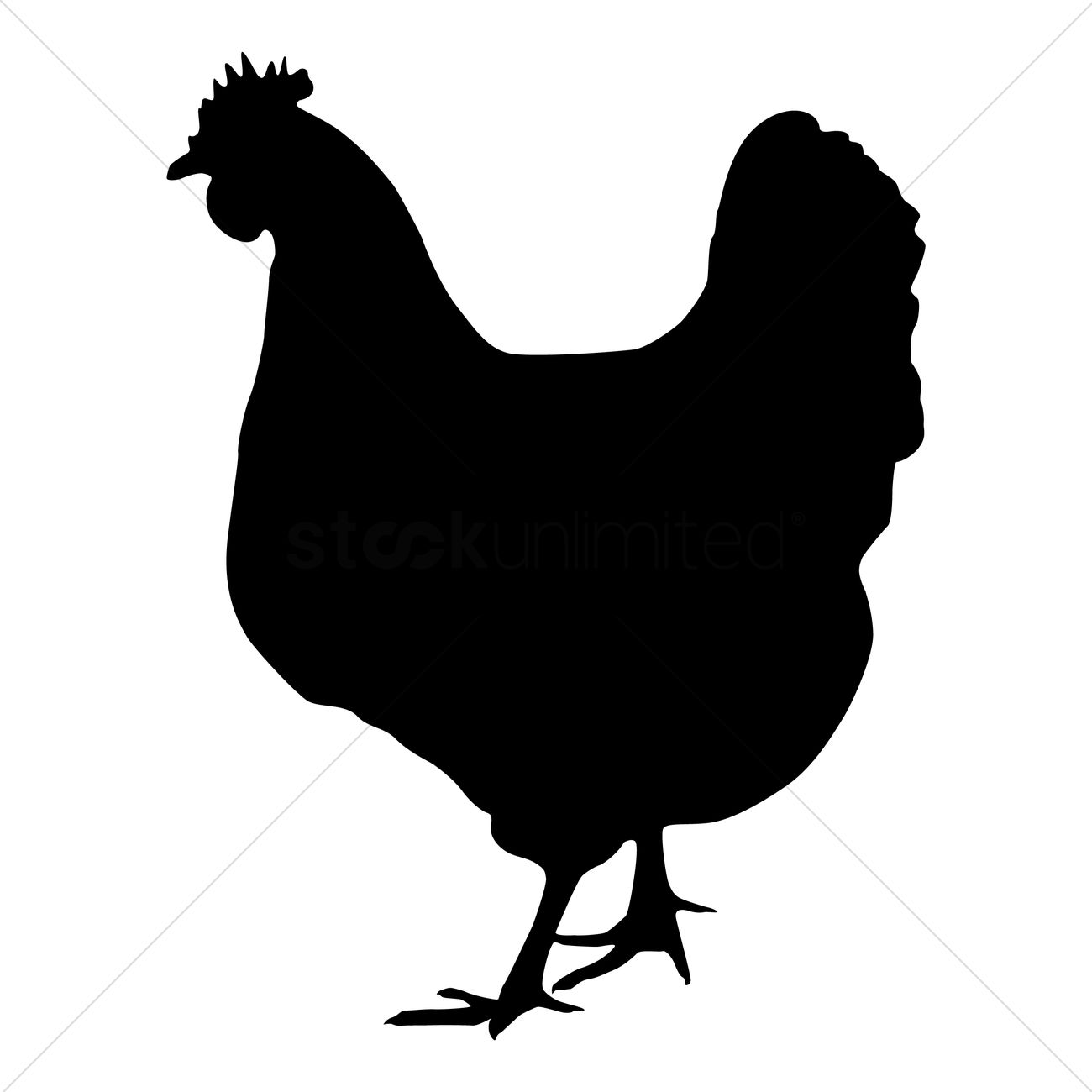 Silhouette Of Hen Vector Image 1300x1300 Silhouette Of Hen Vector Image