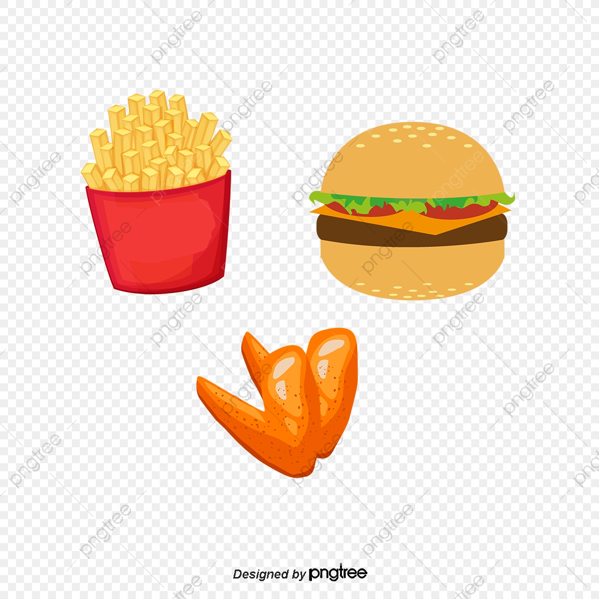 1200x1200 French Fries And Chicken Wings, Chicken Vector, Wings Vector