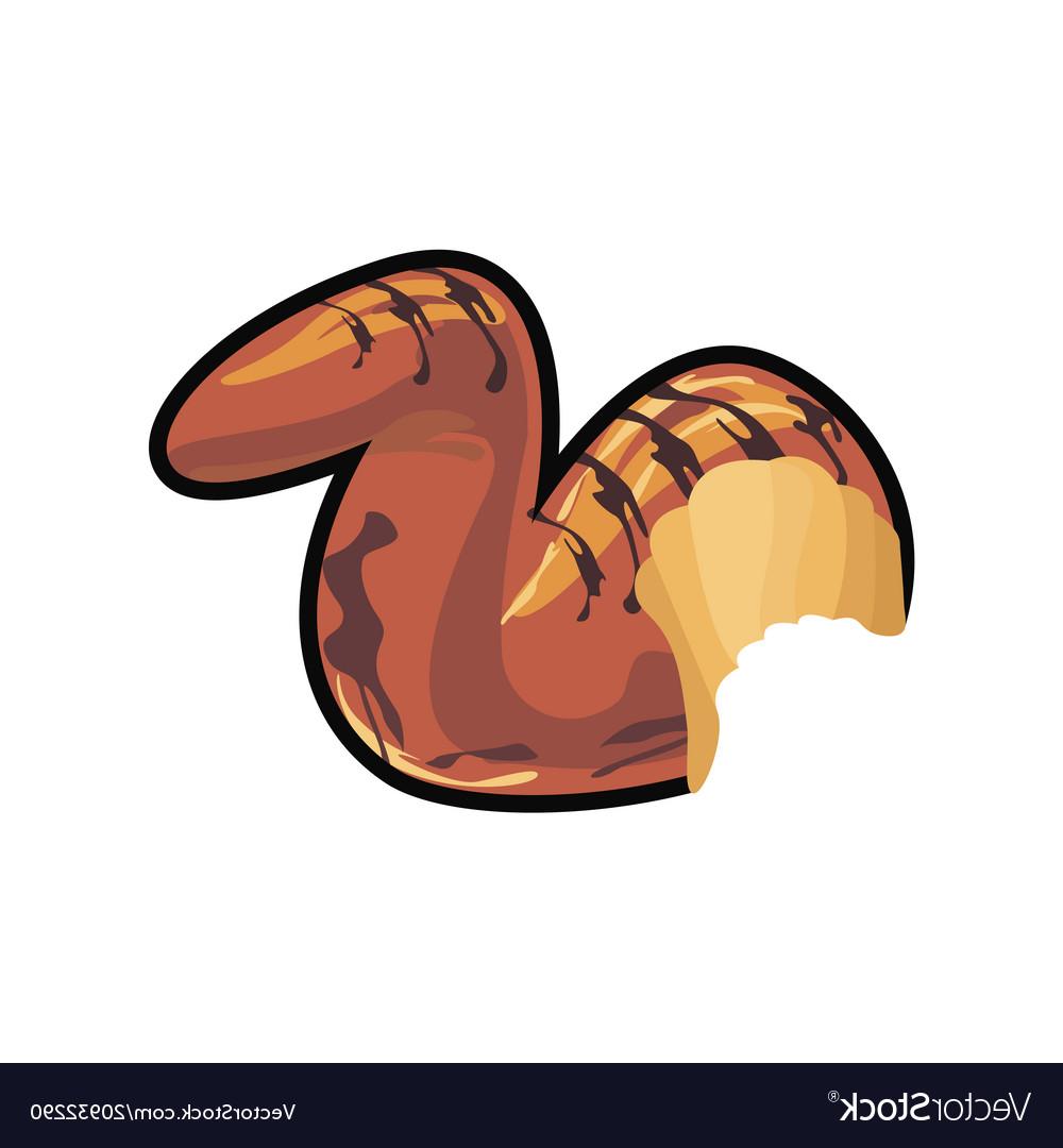 1000x1080 Juicy Bitten Chicken Wing Vector