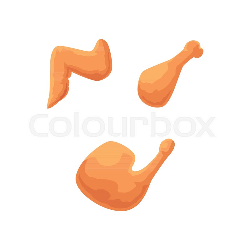 800x800 Vector Flat Cartoon Chicken Meals Icon Stock Vector Colourbox