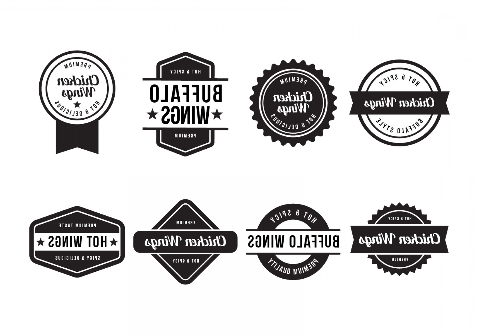 1680x1176 Buffalo And Chicken Wings Badge Vector Geekchicpro