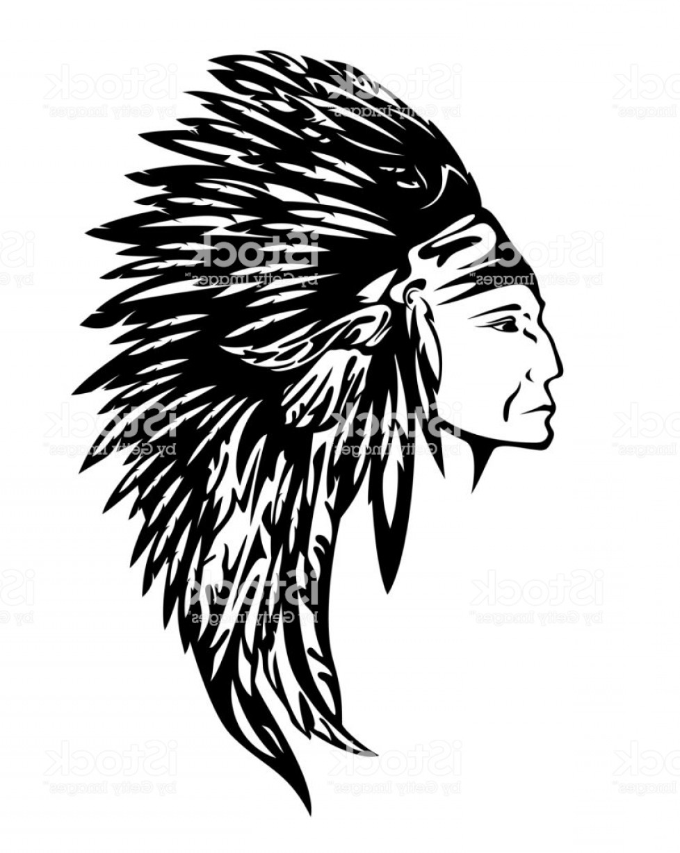 978x1228 Indian Chief Vector Profile Portrait Gm Lamaison
