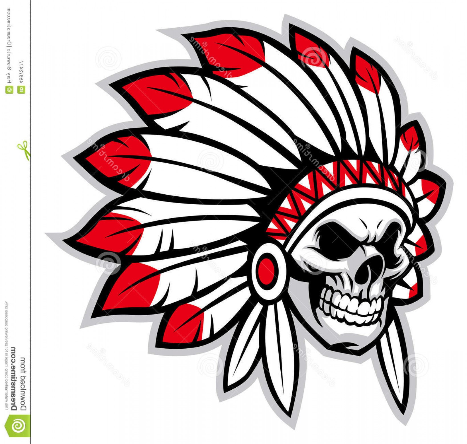 1639x1560 Stock Illustration Indian Skull Chief Vector Image Soidergi