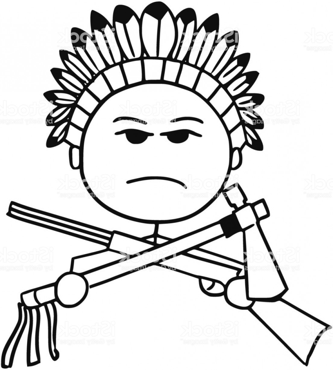 1105x1228 Vector Stickman Cartoon Of Indian Tribal Chief Gm Lamaison