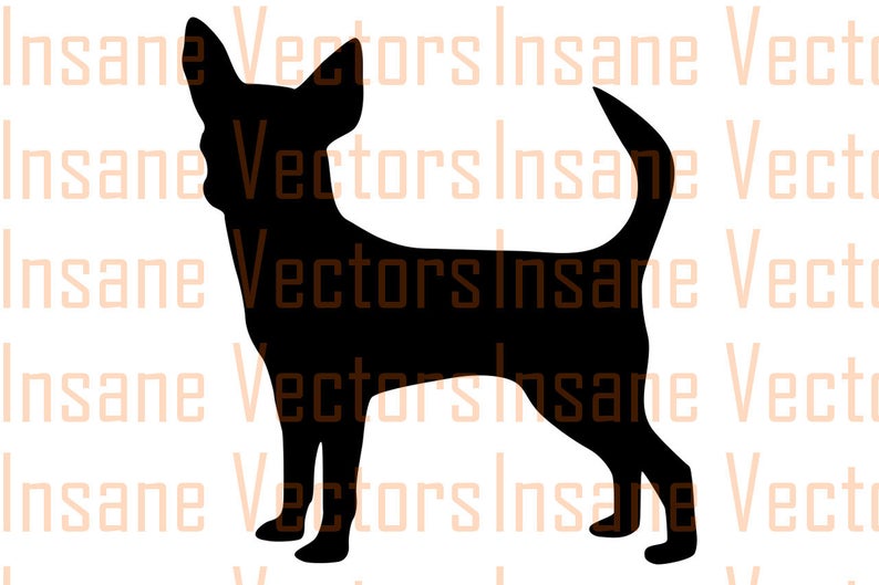 794x529 Chihuahua Vector Silhouette Clip Art Image Chihuahua Vector Etsy