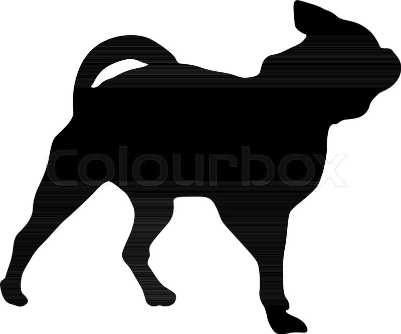 800x665 Chihuahua Dog Silhouette On A White Stock Vector Colourbox