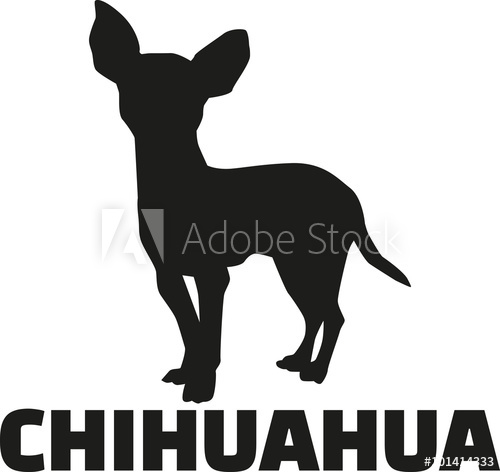 500x472 Chihuahua Silhouette With Breed Name