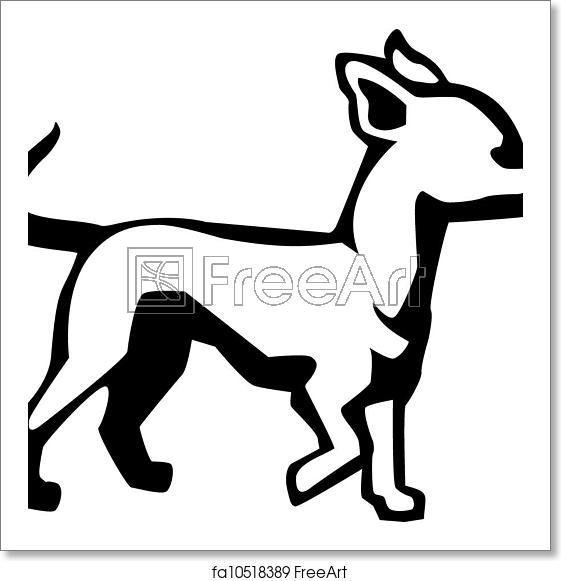 561x581 Free Art Print Of Chihuahua Vector Drawing Of A Chihuahua Dog