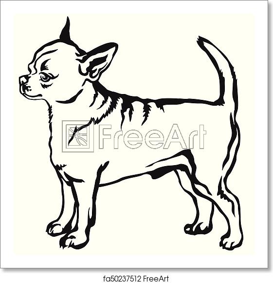 561x581 Free Art Print Of Decorative Standing Portrait Of Dog Short Haired