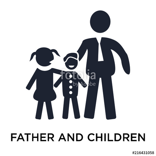Father And Children Icon Vector Sign And Symbol Isolated On White 500x500 Father And Children Icon Vector Sign And Symbol Isolated On White