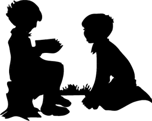 300x240 Children Silhouette Clip Art Free Images