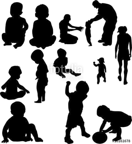 461x500 Baby Child Babies Children Silhouette Stock Image And Royalty