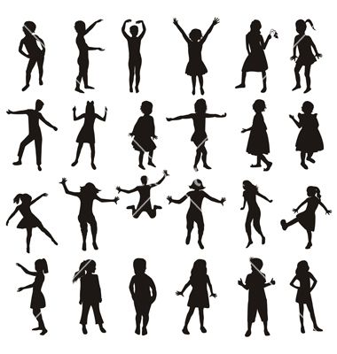 380x400 Child Silhouette Vector