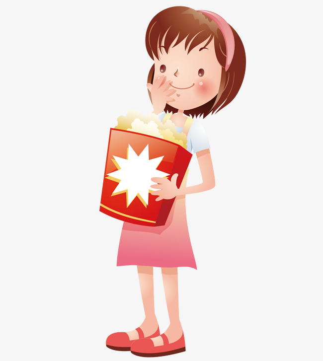 650x727 Eat Popcorn Child Vector, Popcorn Vector