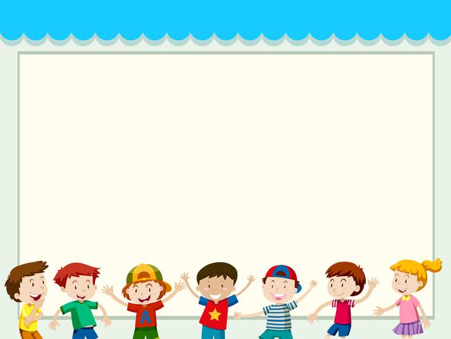 Paper Background With Happy Children 652x490 Paper Background With Happy Children