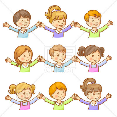 Happy Children Holding Hands Vector Image Of People Bariskina 400x400 Happy Children Holding Hands Vector Image Of People Bariskina