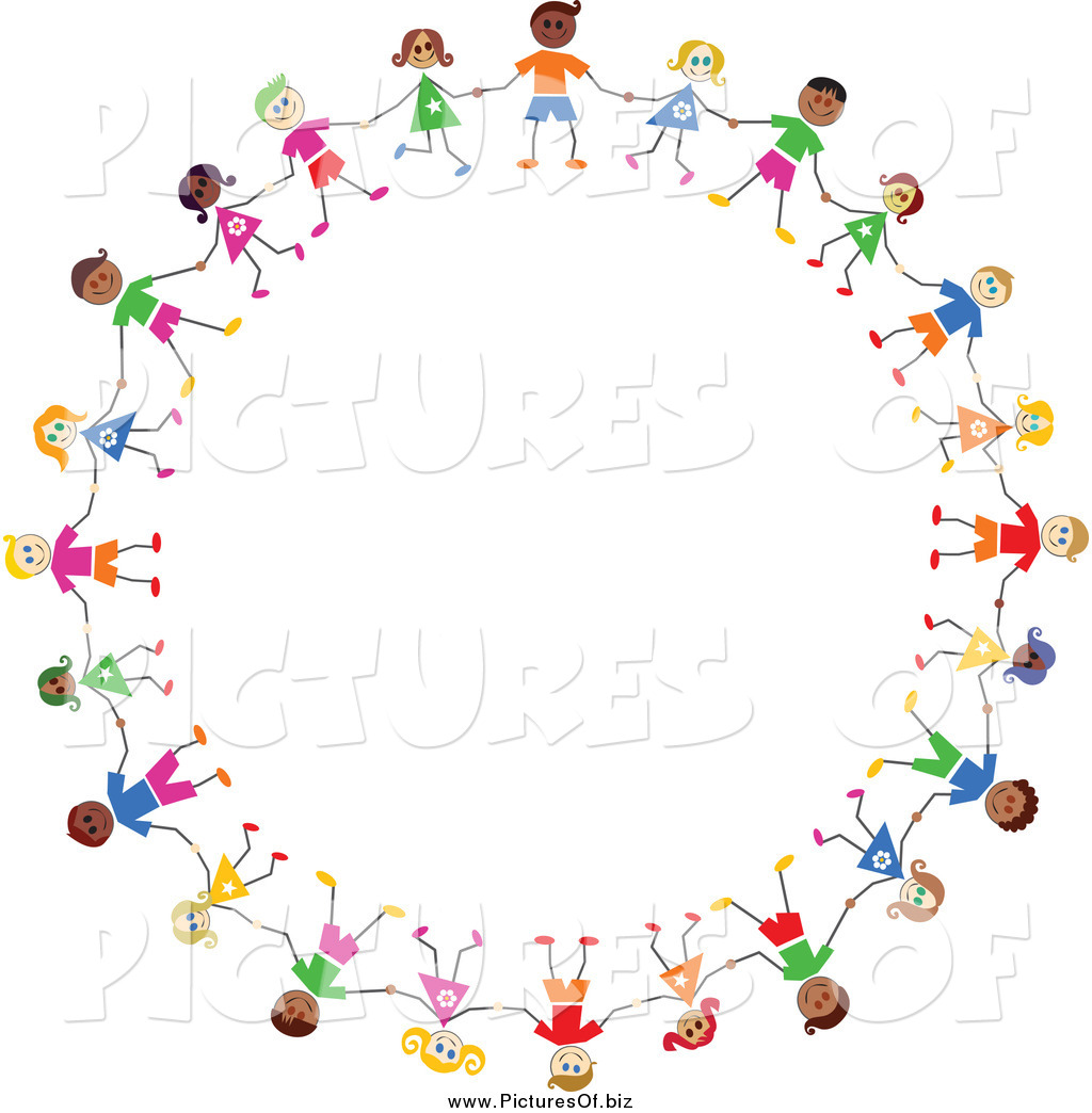 Vector Clipart Of A Circle Of Diverse Stick Children Holding Hands 1024x1044 Vector Clipart Of A Circle Of Diverse Stick Children Holding Hands