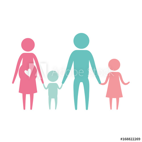 Color Silhouette Set Pictogram Parents With Mother Pregnancy 500x500 Color Silhouette Set Pictogram Parents With Mother Pregnancy
