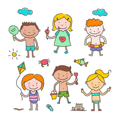 Children Playing Vector