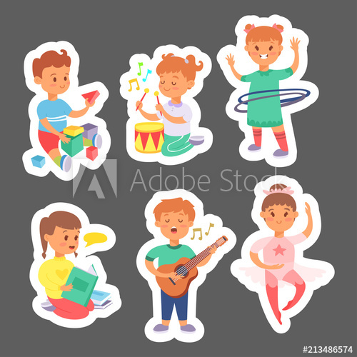 Children Playing Vector Different Types Of Home Games Little Kids 500x500 Children Playing Vector Different Types Of Home Games Little Kids