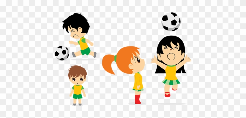 Kids Children Playing Football People Vector Illustrations 840x404 Kids Children Playing Football People Vector Illustrations