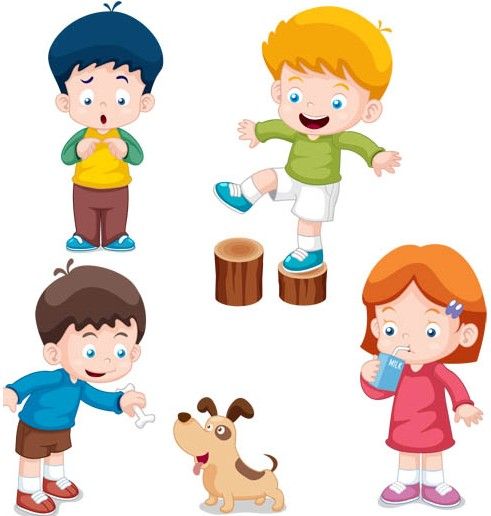 491x516 Cute Children Vector Resources Cartoon Kids, Kids Vector