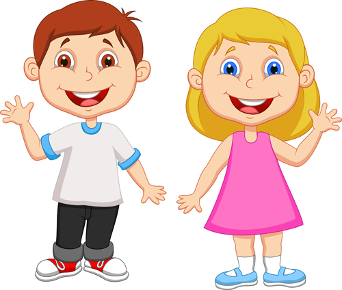 500x424 Cute Children Student Design Vector Free Download