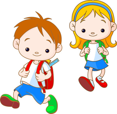 379x368 Free School Children Vector Graphic Free Vector Download