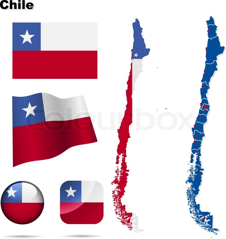 755x800 Chile Vector Set Detailed Country Stock Vector Colourbox