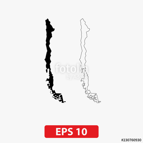 500x500 Map Of Chile Vector Stock Image And Royalty Free Vector