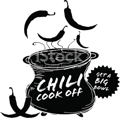 417x412 Chili Cook Off Clipart Black And White