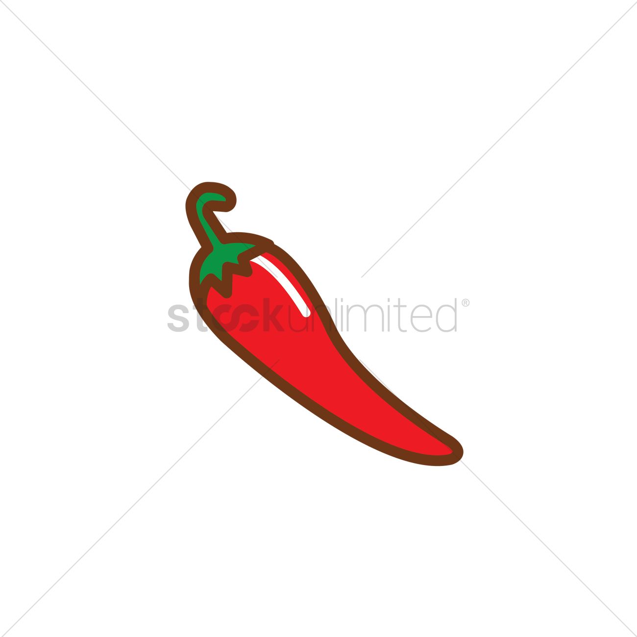 1300x1300 Chili Vector Image