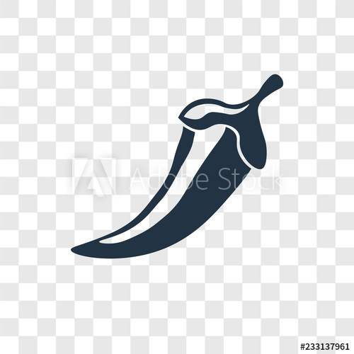 500x500 Chili Vector Icon Isolated On Transparent Background, Chili