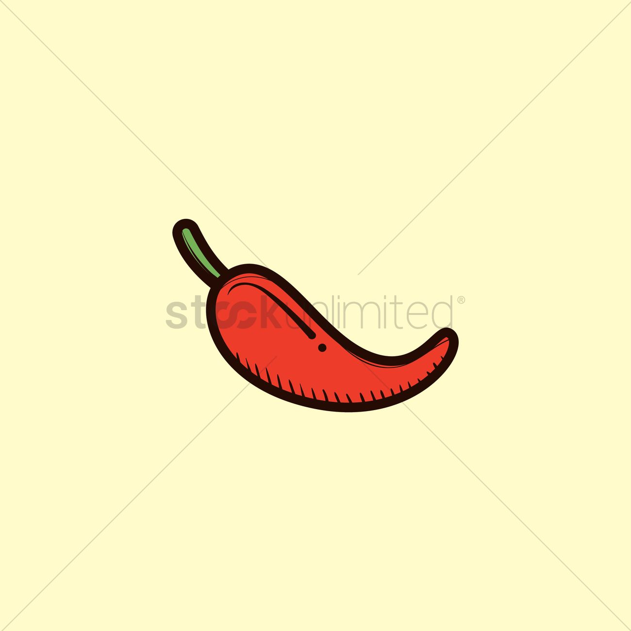 1300x1300 Red Chili Vector Image