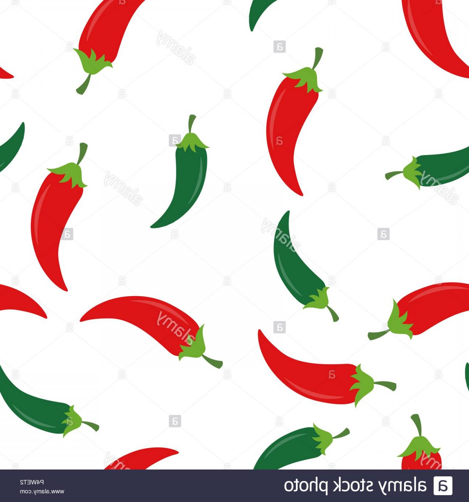 1560x1668 Seamless Pattern Of Red And Green Chili Peppers Vector