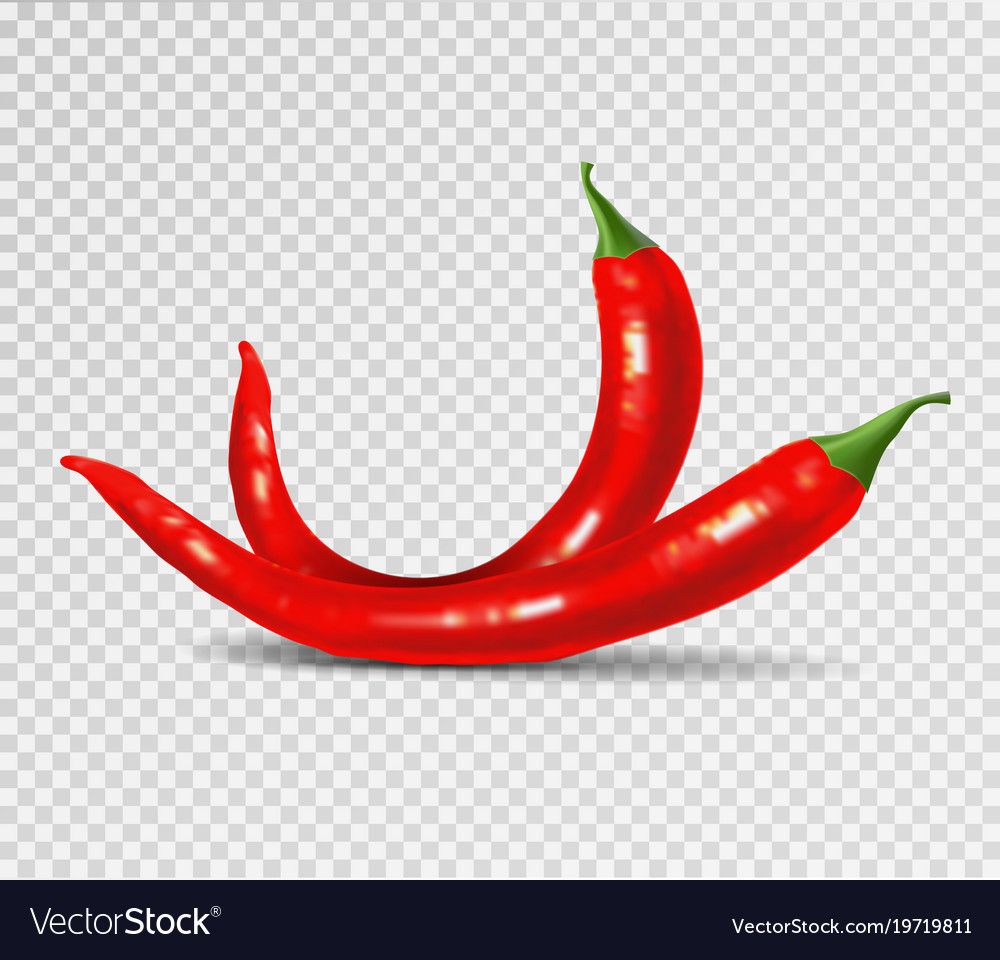 1000x960 Red Hot Natural Chili Pepper Pod Realistic Image Vector Image