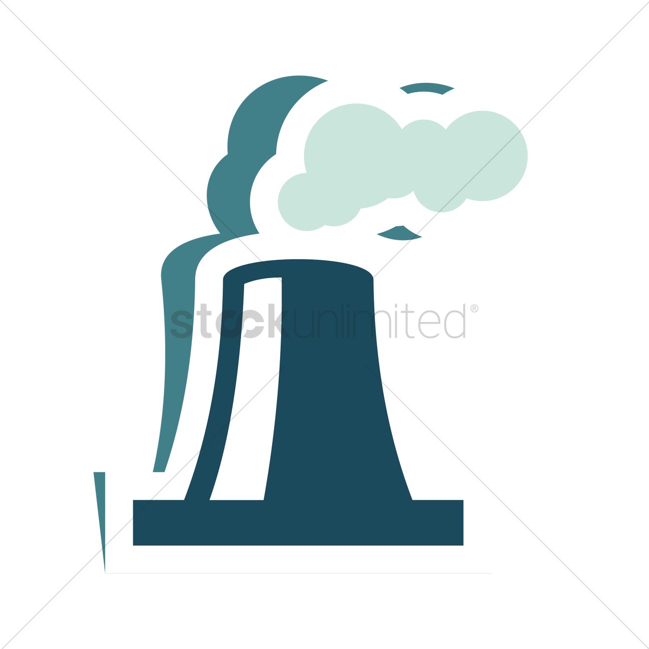 1300x1300 Industrial Chimney Vector Image