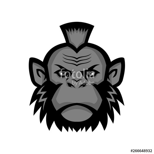 500x500 Chimpanzee Wearing Mohawk Mascot Stock Image And Royalty Free