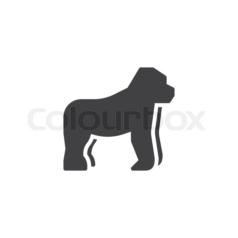 800x800 Chimpanzee Side View Vector Icon Stock Vector Colourbox