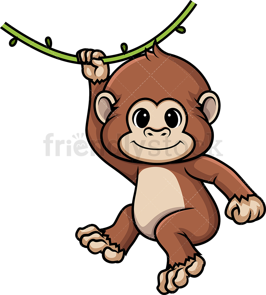 904x1000 Chibi Kawaii Chimpanzee Clipart Cartoon Vector