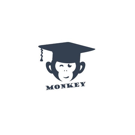 450x450 Monkey Master Monkey Head Icon, Chimpanzee Vector Design