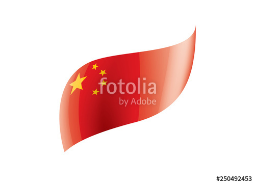 500x361 China Flag, Vector Illustration On A White Background Stock