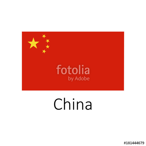 500x500 China Flag, Official Colors And Proportion Correctly National