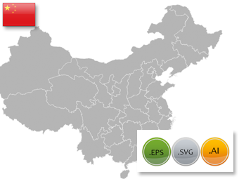 China Province Map Vector 340x255 China Province Map Vector